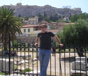 Eric Reed at the Athens Plaka.